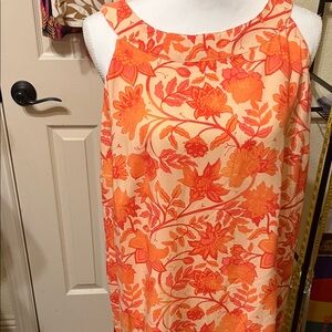 Denim&Co Orange Floral Blouse